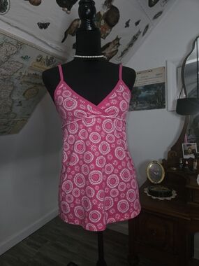 Pink Cami Print Top